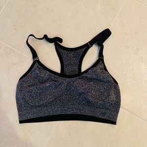 Grey and black new balance sports bra!